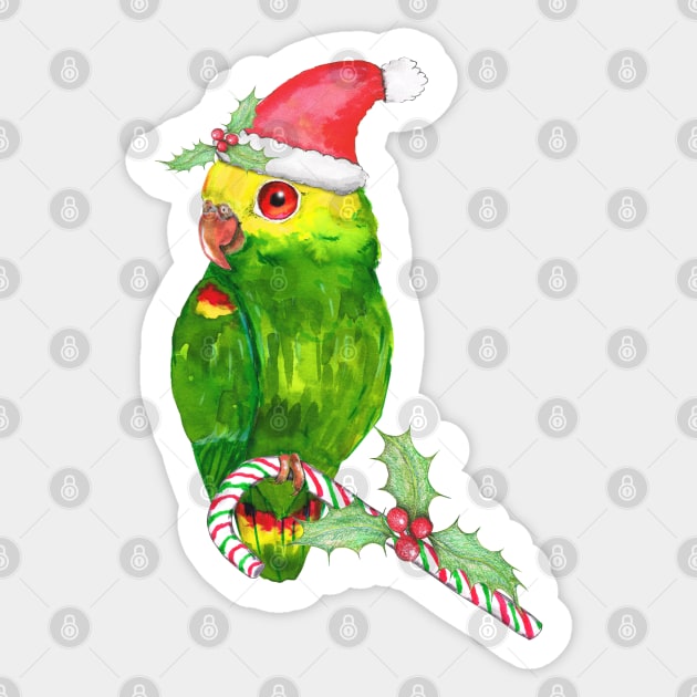 Amazon parrot Christmas style Sticker by Bwiselizzy